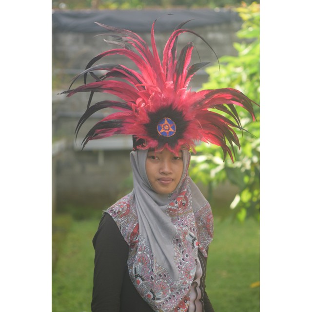 TOPI INDIAN - INDIAN HEADDRESS HEADBAND HEADPIECE BANDO AYAM KIPAS