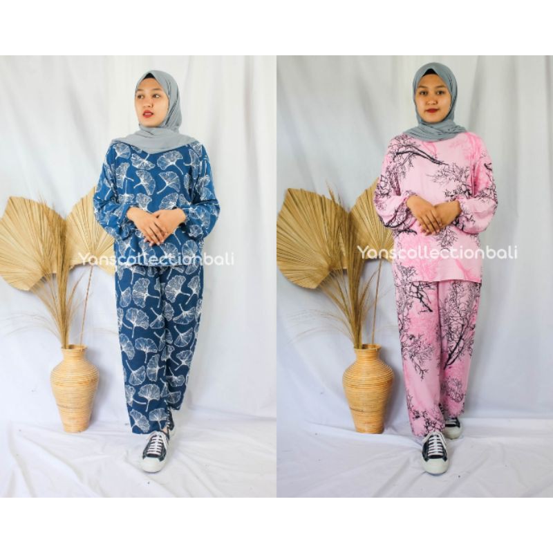 Babydoll BALI Lengan Panjang Kombinasi Hijab