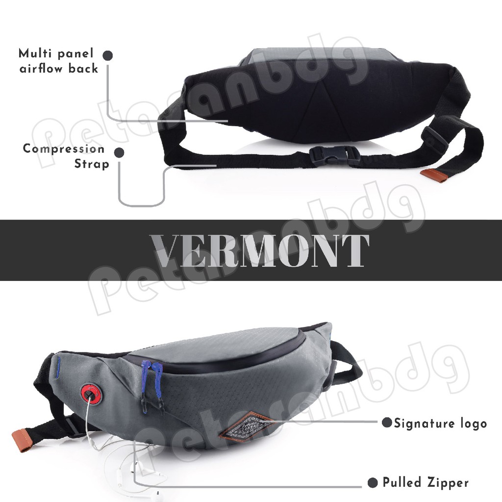 Tas Selempang Pria / Wanita Waist Bag Gear Bag 13110 VERMONT PORT + FREE USB EXTENTIONS CABLE