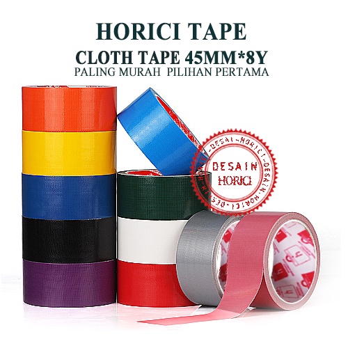 HORICI CLOTH TAPE 45MMx8Y ISOLASI WARNA WARNI LAKBAN PEREKAT SUPER MURAH /BAHAN TEBAL JILID LINEN