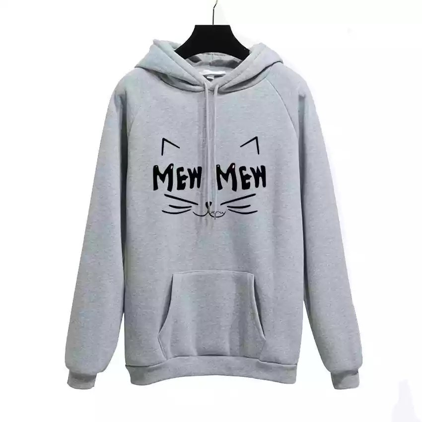 Parisdivarious Sweater Hoodie Jemper Mew Mew Bahan Fleece Size S - XXL (Pria &amp; Wanita)