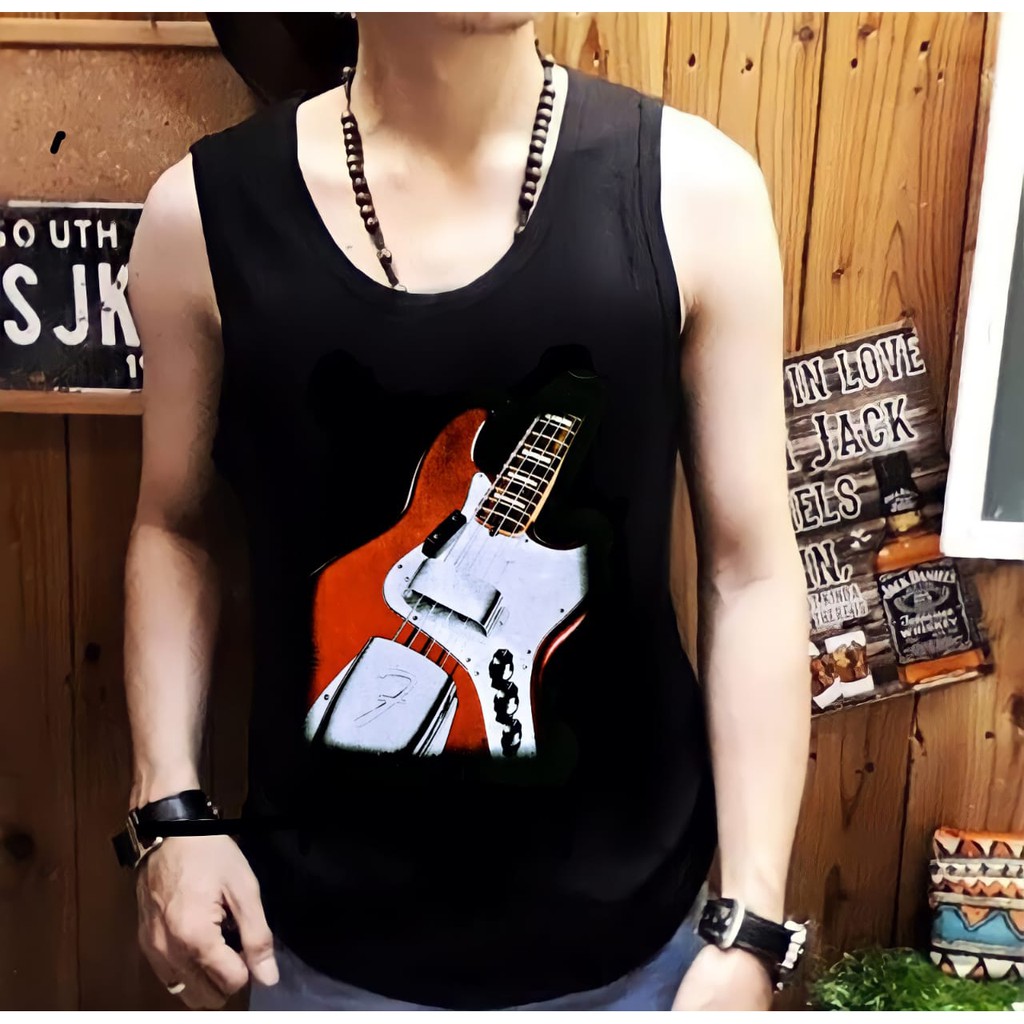 Shalch Trendy Singlet Lekton Pria Gitar