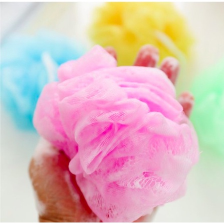 Spons Mandi Jaring Rainbow Spon Sponge Shower Gel Spons Mandi Busa Tebal Bath Puff