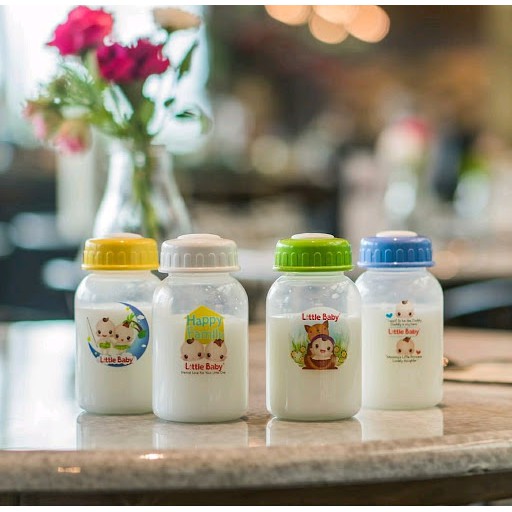 Little Baby Botol ASI Plastik Breastmilk Storage Bottle 4pcs (Tersedia varian ukuran)