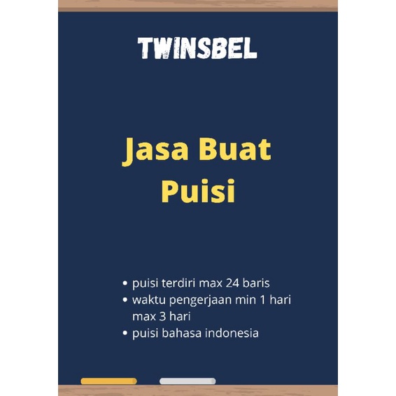 jasa buat puisi/ joki puisi
