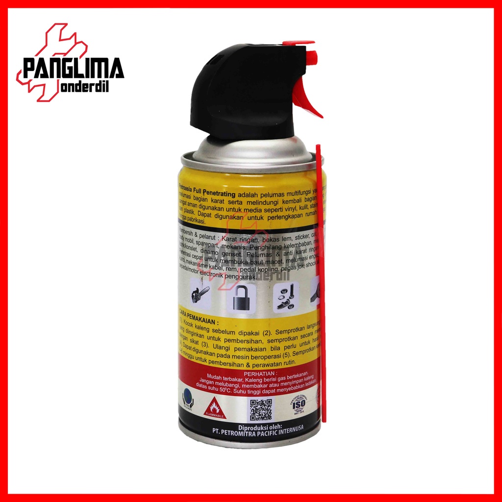 Petroasia Pelumas Anti Karat-Oil-Oli Full Penetrating-Penghilang-Pembersih Merk Petro asia 300 ml