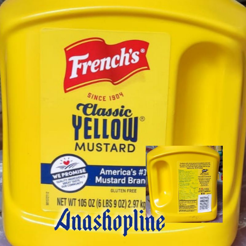 

French Yellow Mustard Galon 105oz / 2,98kg