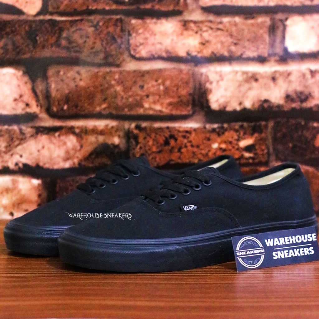 Sepatu Authentic All Black Sepatu Sneakers Authentic full black full hitam