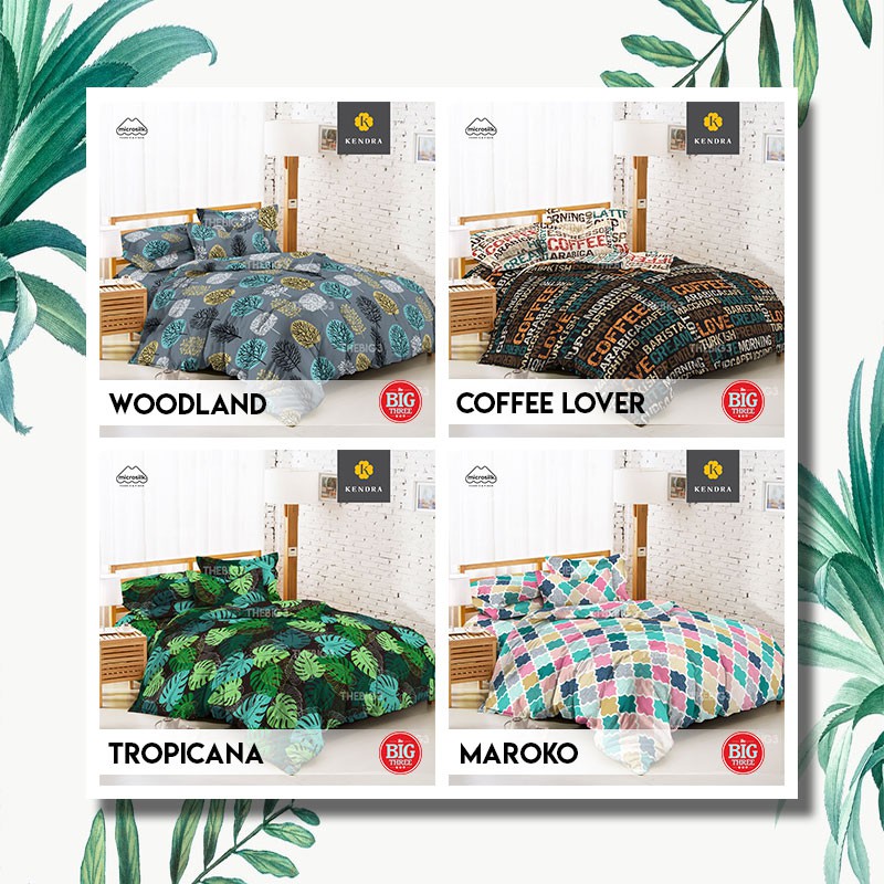 Sprei KENDRA 120X200 Erin Carnival Cactus Cute Blue Owl Coffee London Marvel Unicorn Iris Rainbow Kitty Tsum Tsum Korean Style Star Oxley Peninsula Spring Leaves Pineapple Swimday  - Single Size 120 SP