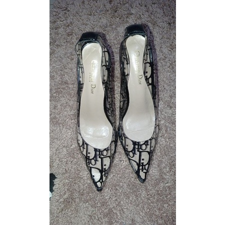 dior clear heels