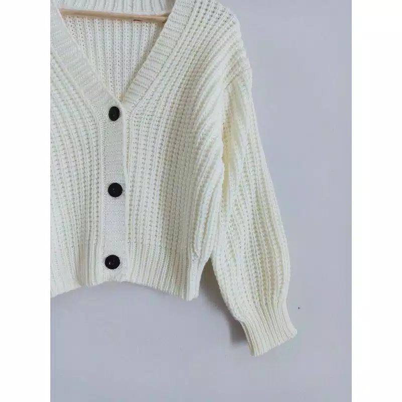 Chexicila Cardi Rajut PREMIUM Super Tebal /Premium 3get Super TEBAL Rajut adem Halus-3GT01 - Brokenwhite