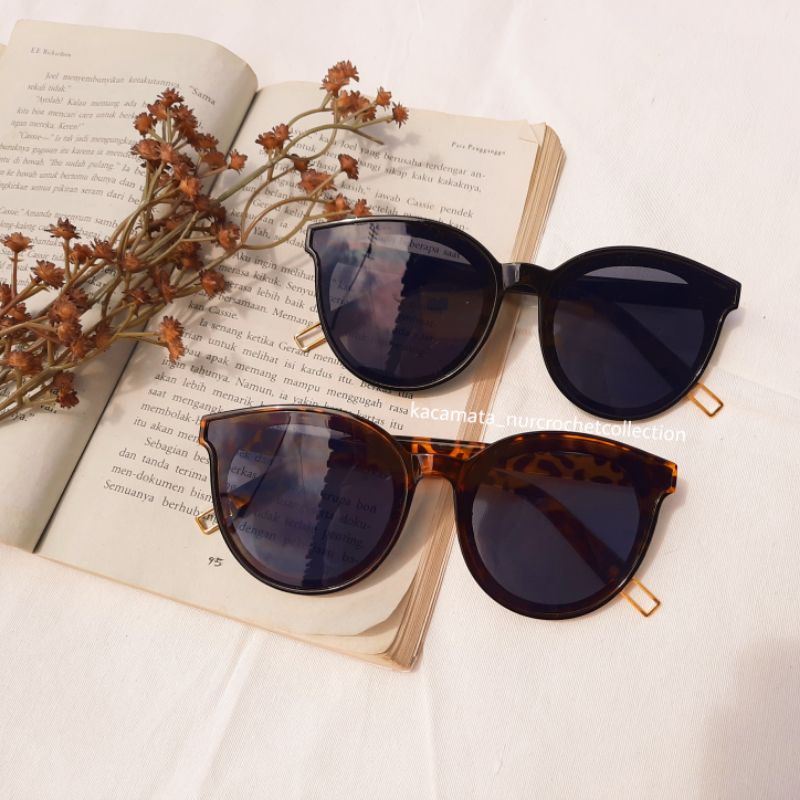 KACAMATA GENTLE MONSTER BLACKPETER STYLE KOREA FASHION KACAMATA HITAM WANITA GM OVERSIZED SUNGLASSES-LEOPARD TANPA LOGO