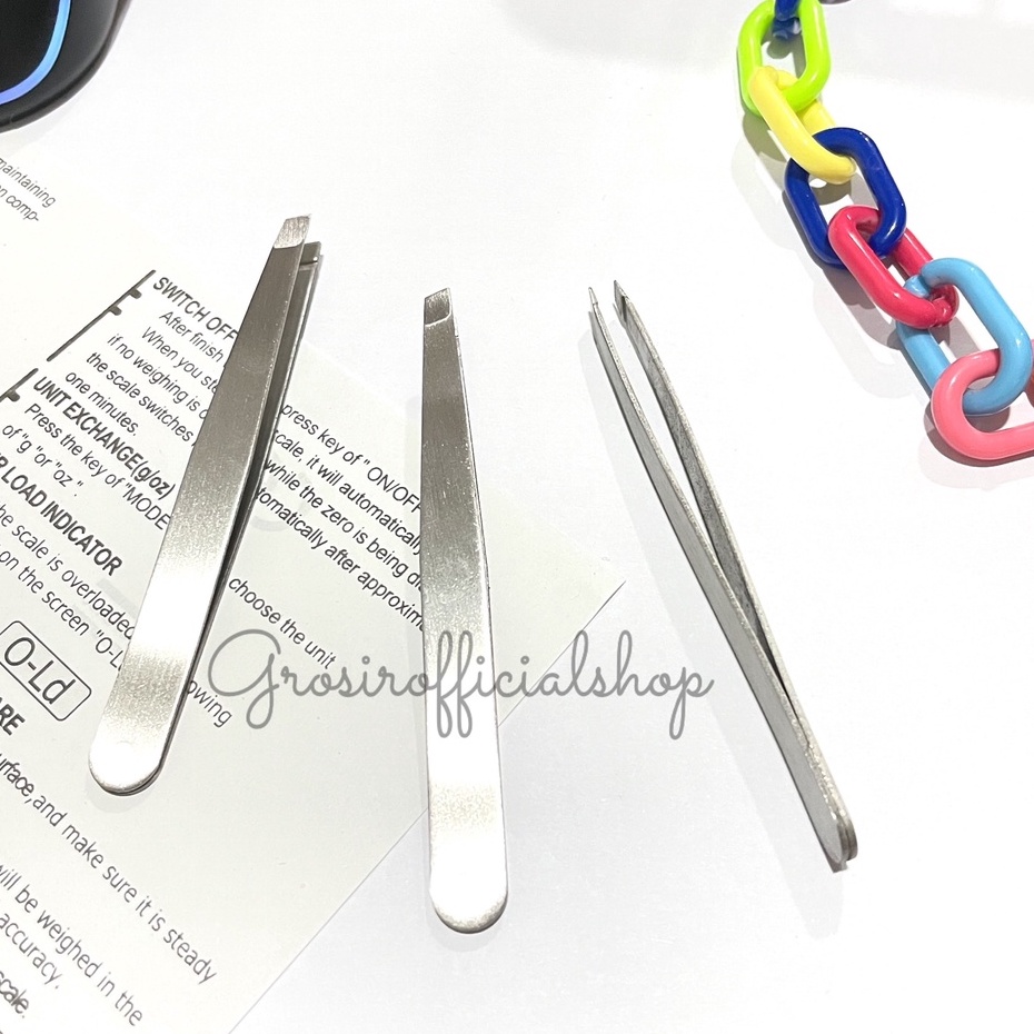 Pinset / Penjepit / Pencabut Bulu / Rambut / Alis Bahan Stainless Steel - Alat Pencabut Bulu Premium