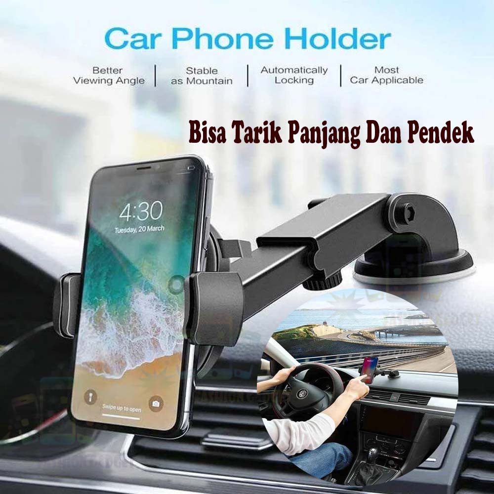 Holder Dashboard Mobil Ventilasi Holder Phone Gps Lize Oval Car Long Strong Head Dudukan HP di Mobil