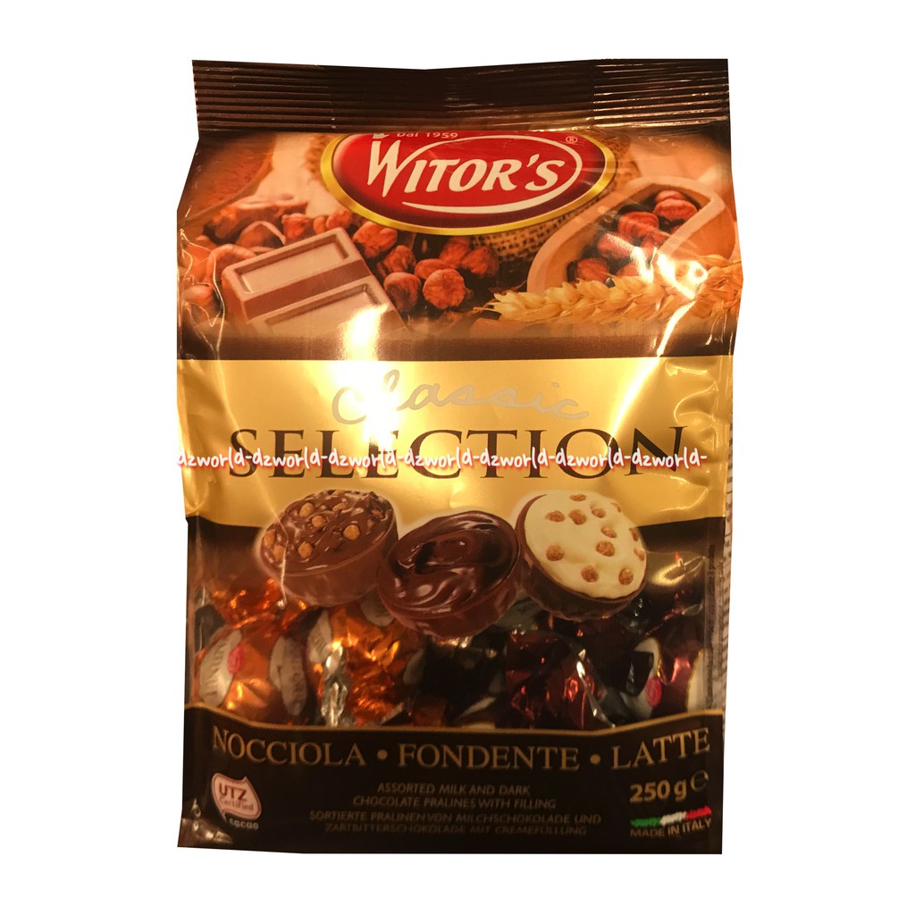 Witor's Selection Crispy 250gr Nocciola Fondente Latte Coklat Bulat Witors Witor Wintor's Krispi Kriuk