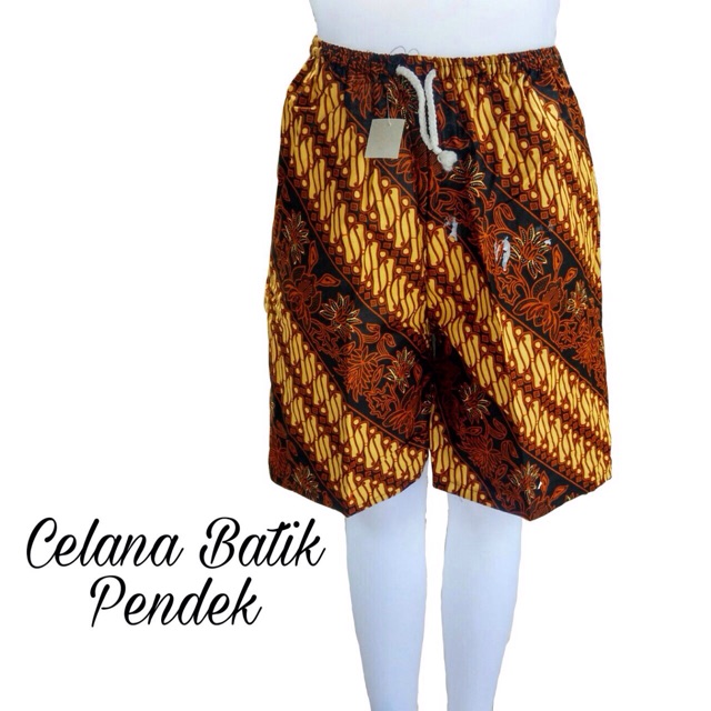 Celana Pendek Batik Sogan Celana Pria Celana Cowok Celana Santai Kolor Shopee Indonesia