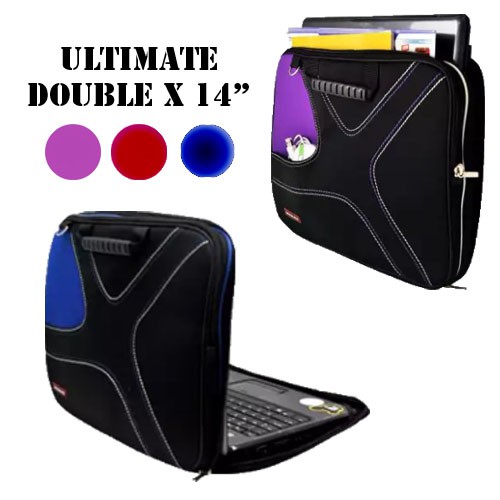 Ultimate Tas/Bag/Cover/Softcase/Backpack Laptop pria/wanita Double X 14&quot;