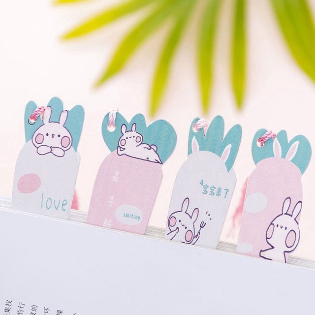 INS Student Office Stationery Bookmark Cute Cartoon Carrot Rabbit Tassel Bookmark