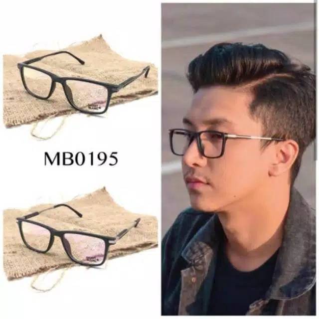 Frame Kacamata Pria Sporty MO195 Bahan Plastik Ada Pegas / Per Paket Lensa Photocromic Blueray Antir