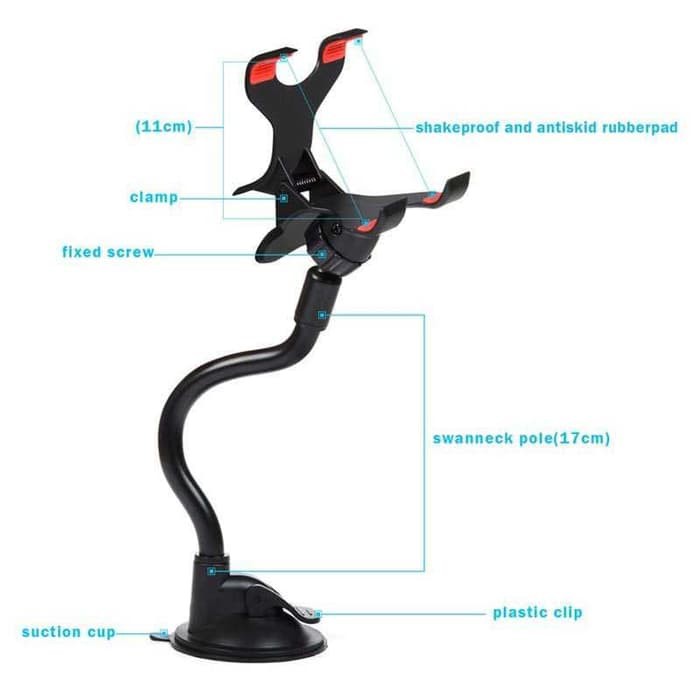 Car Phone Holder Tempel Hp Mobil Panjang Lazypod Mount Handphone GPS
