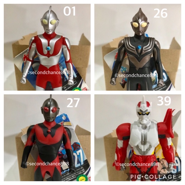 Ori jepang bandai ultra hero no 01 ultraman/ 26 ultraman tiga dark/ 27 dark ultraman/ 39 jambot