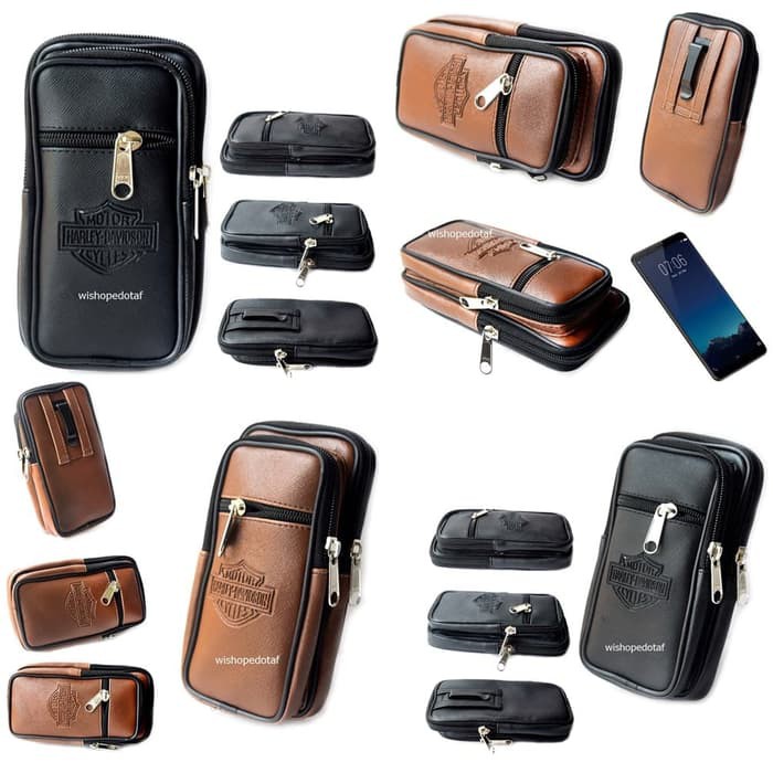 Dompet hp mini Pria Harley Emboss