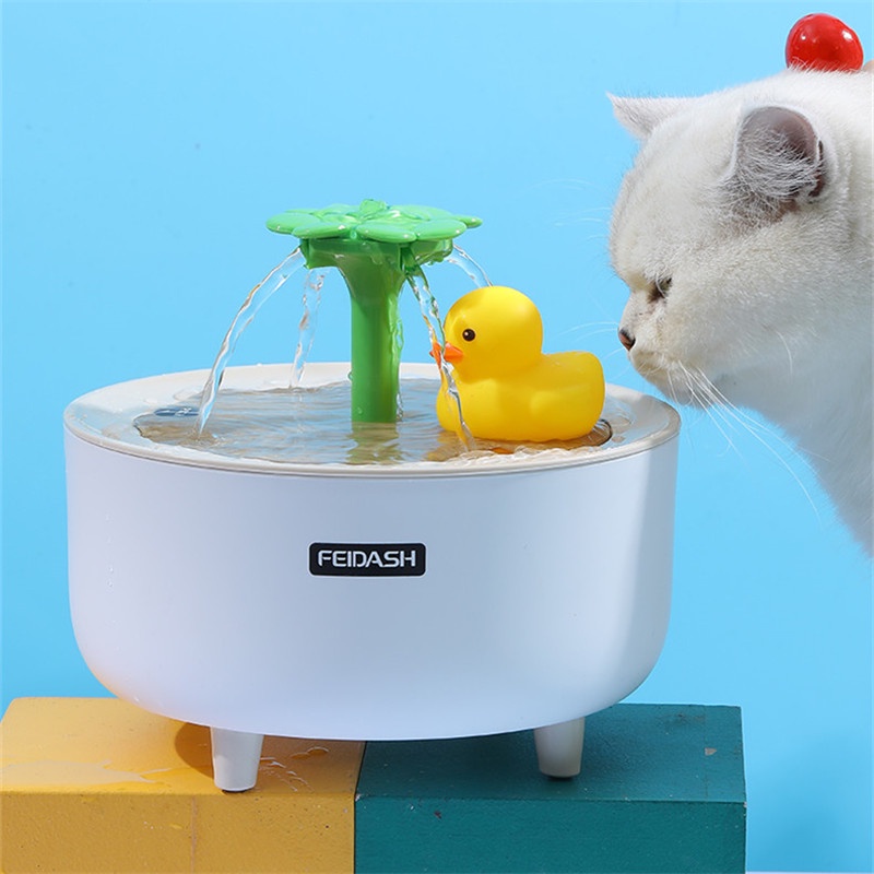 FEIDASH Air Mancur tempat minum kucing kesayangan Dispenser minum kucing anjing water Fountain Tempat Minum Anjing Kucing dan anjing mangkuk elektrik otomatis dispenser air minum kucing dan anjing Cat Water Fountain For Cats Drink for Cats Dogs Drinking