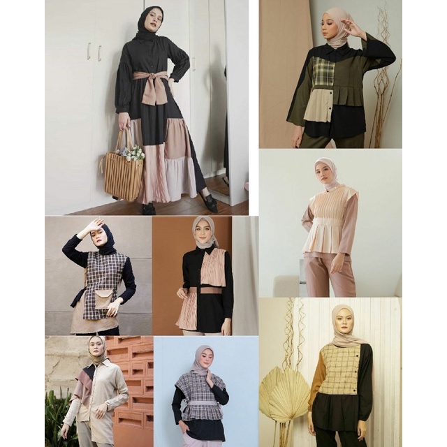 BEST SELLER DYA UKURAN XL LD 110 & XXL LD 120 (JIHAN CREAMY TOP, LARAS TOP, BROWNY TOP, DICHA NUDE T
