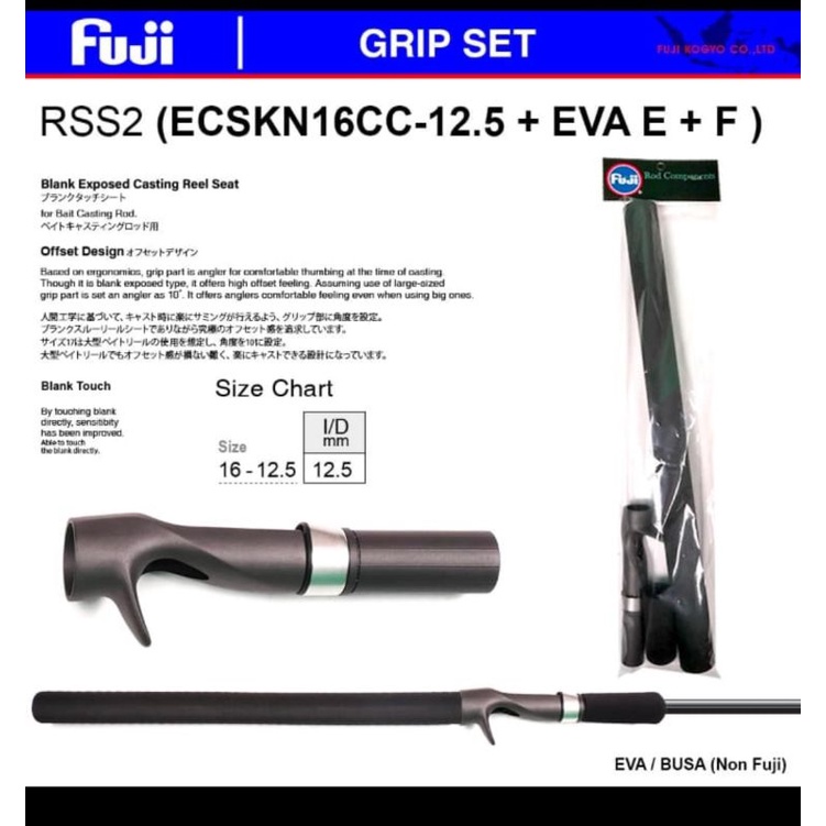 reelseat joran dudukan reel fuji set dengan busa original