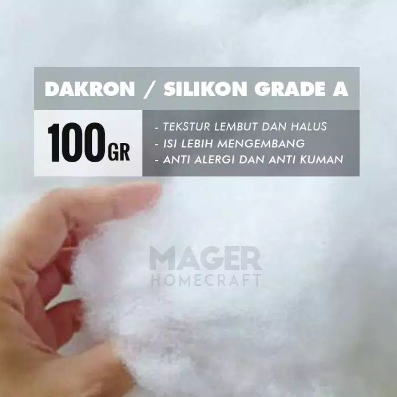 Silikon Dakron Isi bantal dan boneka ( 100 ) gram