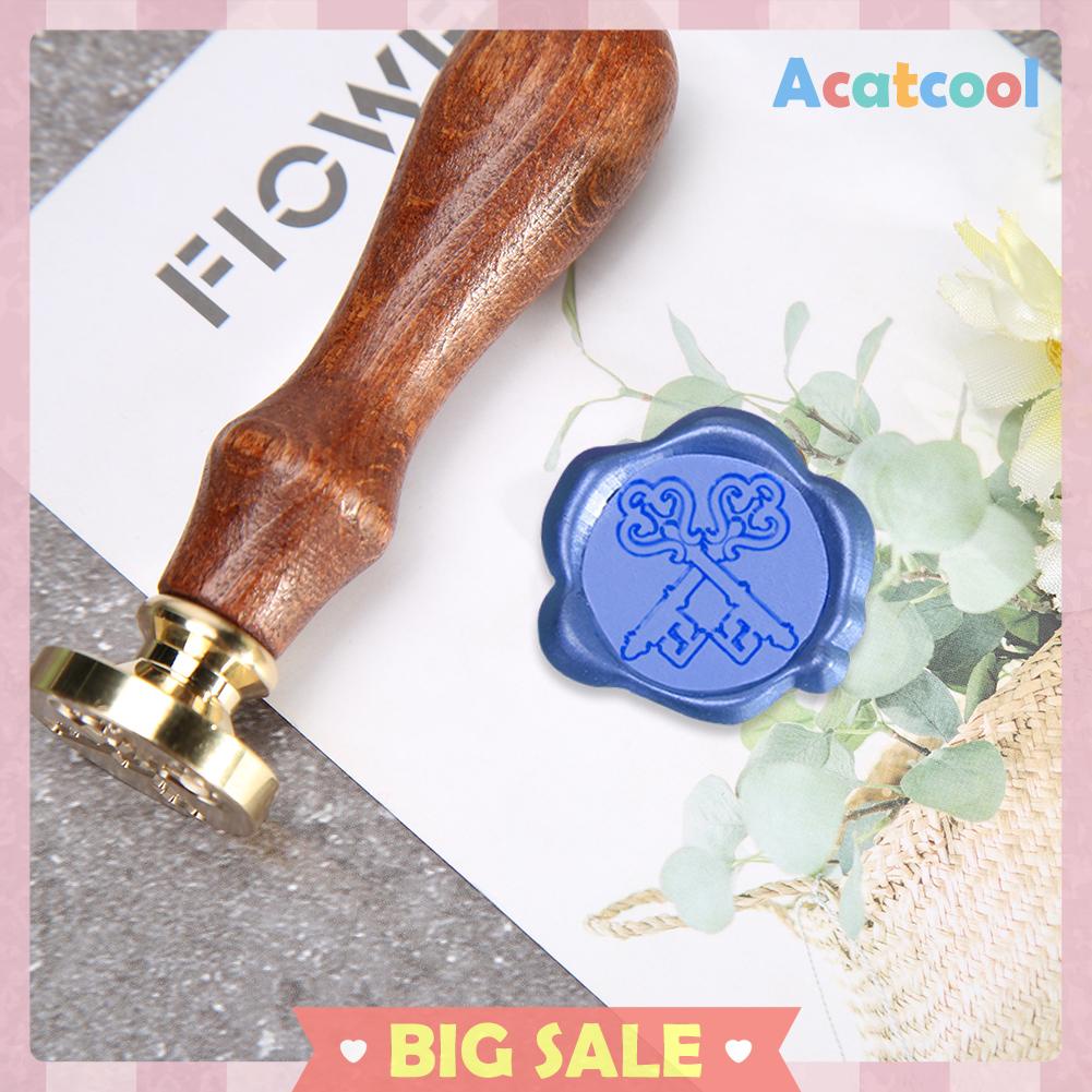 Stempel Segel Lilin Motif Bunga Gaya Retro Untuk Kartu / Amplop