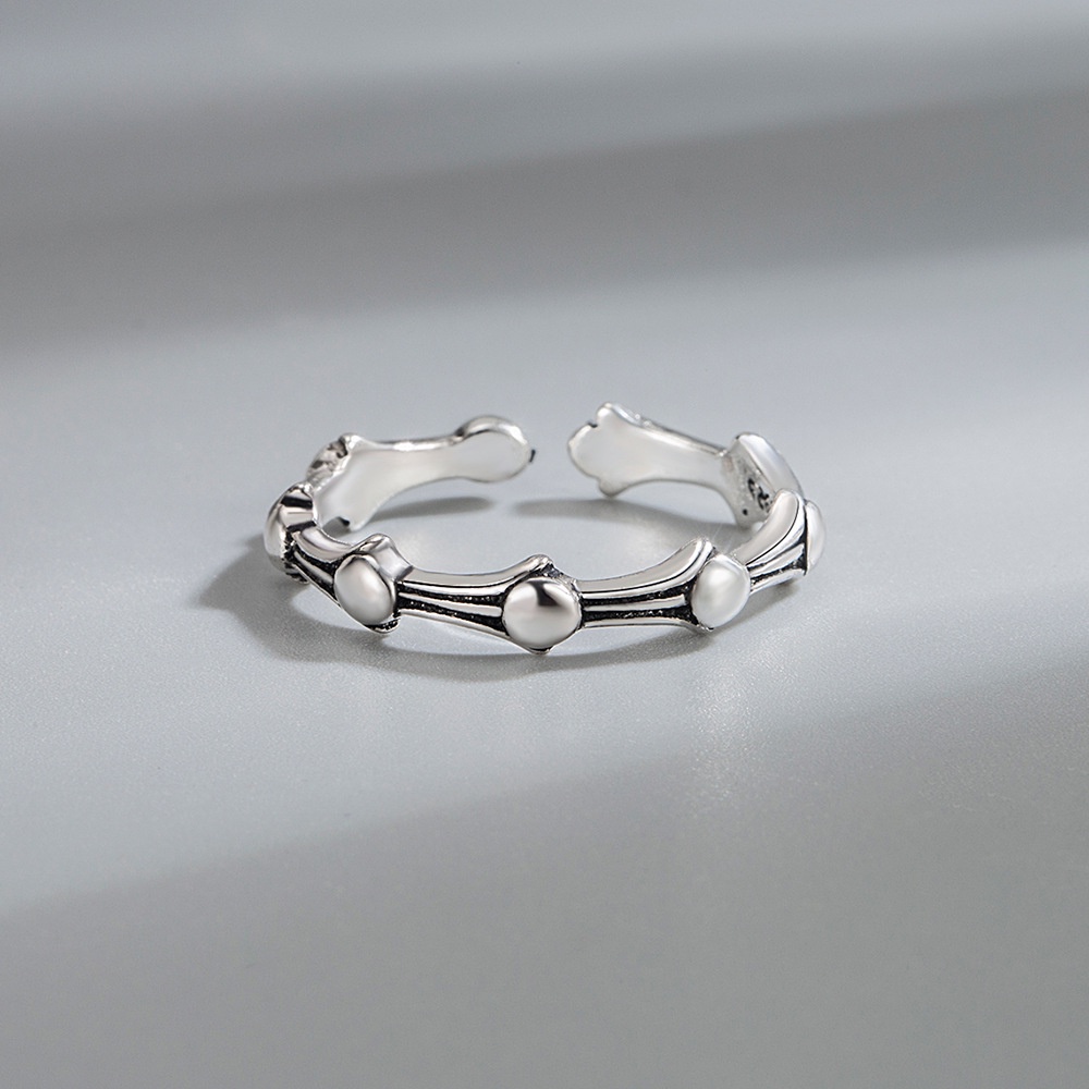 cincin perak 925 asli untuk wanita/Cincin yang Dapat Disesuaikan Gaya kreativitas Perhiasan Retro