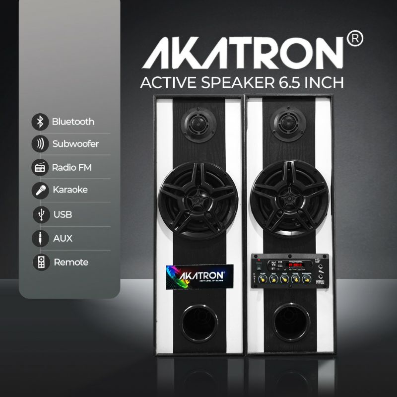 [Ramadhan Sale] Speaker Aktif 6.5 In Inch Bluetooth Karaoke Subwoofer Super Bass Bukan Sound Mini