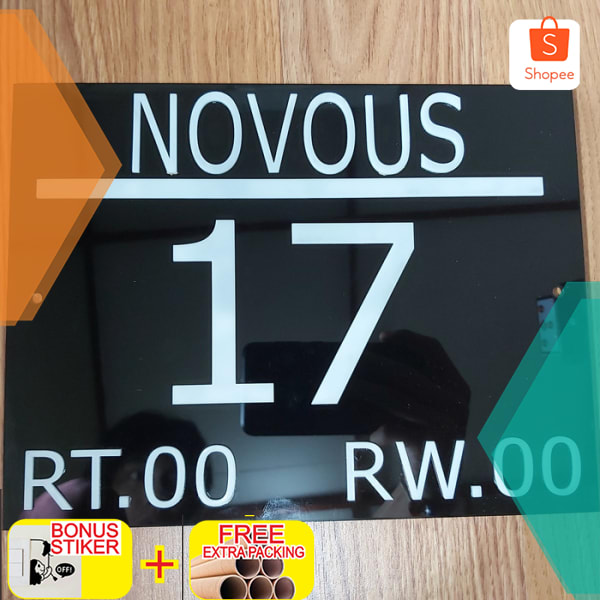 

Nomor Rumah Acrylic Timbul Berbagai Ukuran Murah - 25 x 19 Elegan