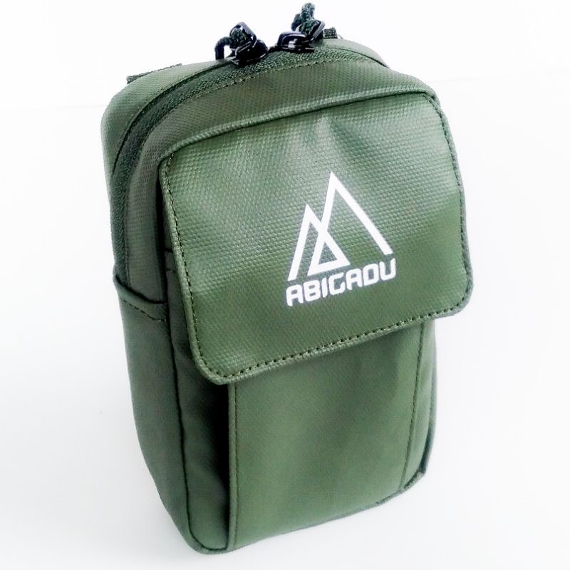 TAS selempang HP/SLINGBAG ANTI AIR(WATERPROOF)/ tas pria wanita hijau ARMY | Abigadu