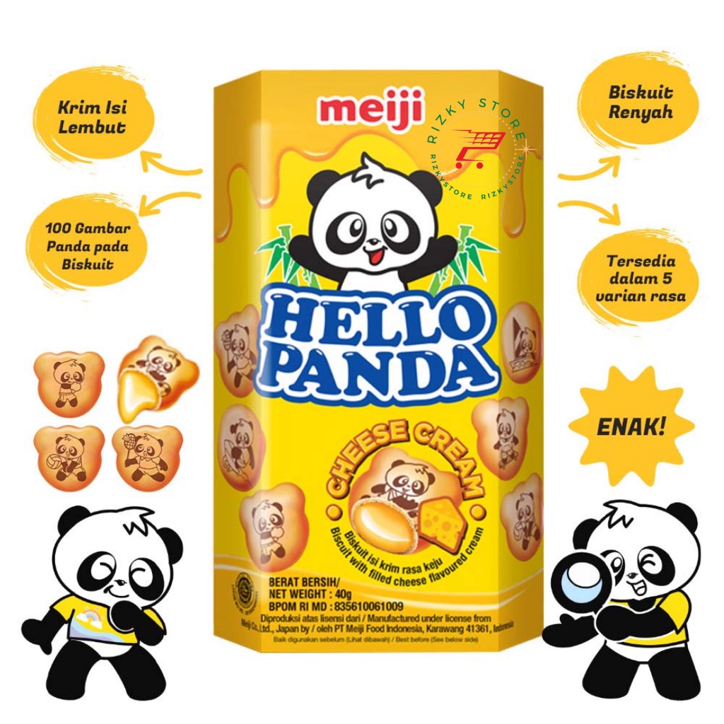 Meiji HELLO PANDA Biskuit isi 45g