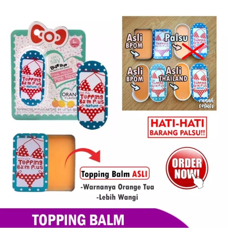 Topping Balm Plus by Pretty White / Pemutih pada Leher Daerah Kewanitaan dan Bagian Tubuh Lain Original Thailand - 1pcs