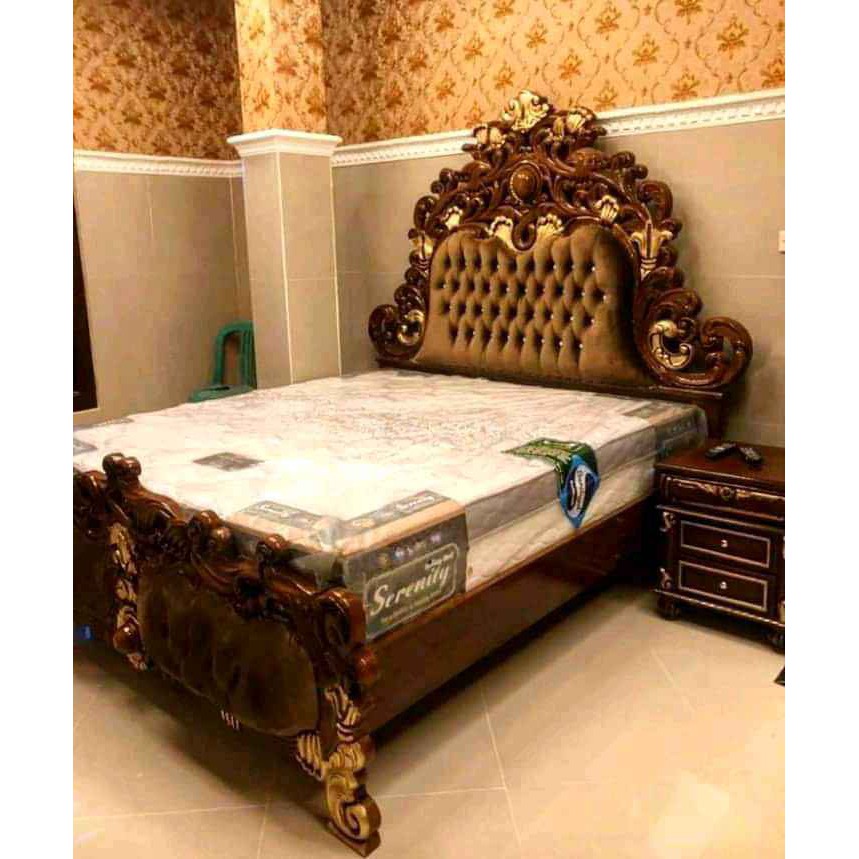 Ranjang JatiTempat Tidur Dipan Jati Ukir Jepara mewah