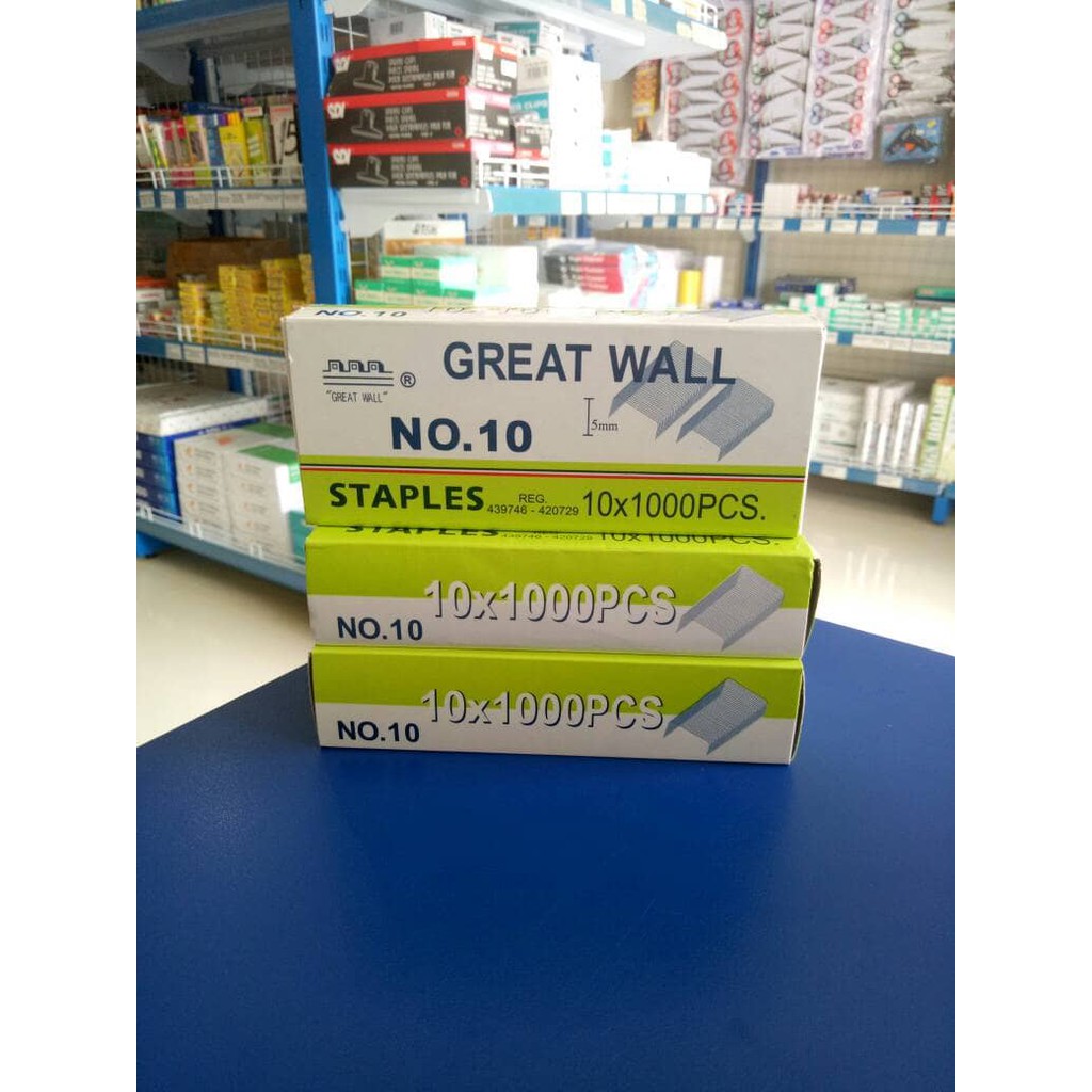 

Ready Isi staples no 10 Great Wall