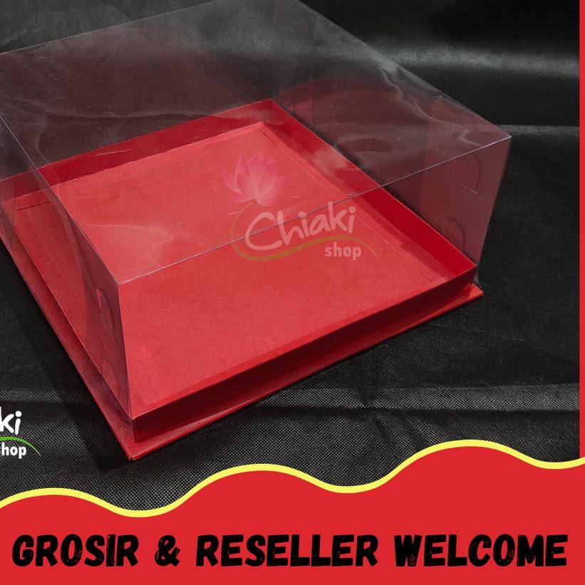 

◙ Box Mika ALAS MERAH 35 x 35 x 12 Cupcake isi 16 Cake Pudding Tart Dus RED Karton Tebal Chiaki Kotak ➽