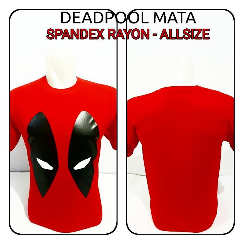 Kaos pria dan wanita DEADPOOL  SPANDEX RAYON ALLSIZE