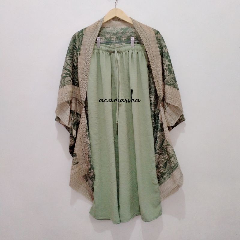 ONESET OUTER SCRAF KULOT CRINKLE / SETELAN OUTER SCRAF DAN KULOT CRINKLE