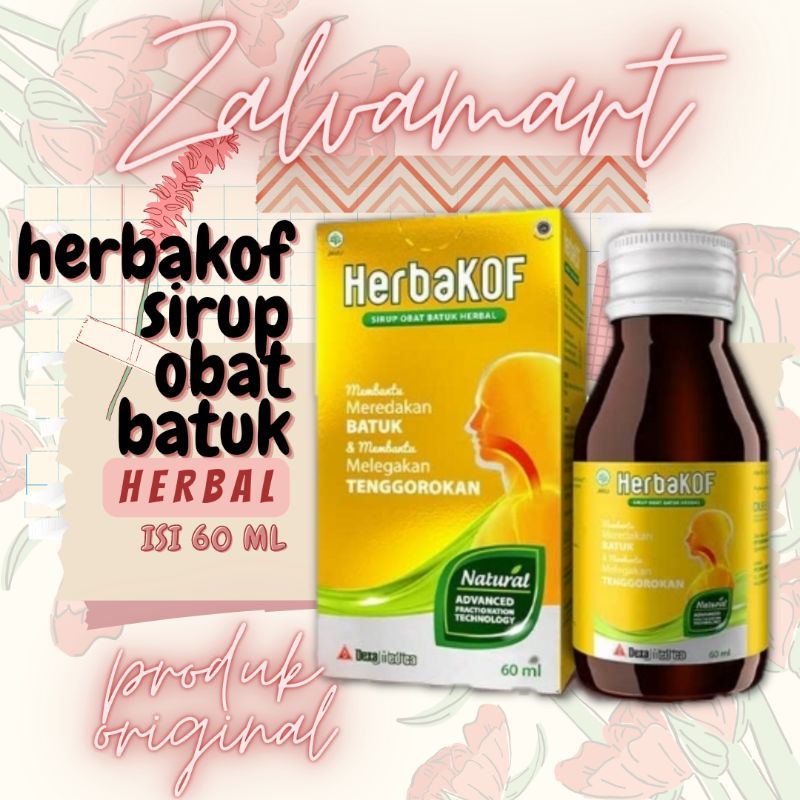 Jual HerbaKOF Herbal Cough Syrup Natural 60ml obat batuk herbal