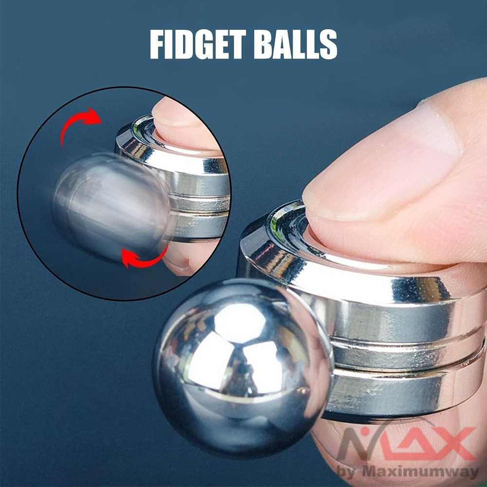 Anti Stres Efektif Instant Anti Galau HeroBaby Fidget Terapi Stress Relief Magnetic Orbiter Metal mainan koleksi Spinner- Z702 New Adult Stress Reliever Magnetic Metal Spinner Ball Anti-stress Fidget Spinner Toys Hand Spinner Stress Relief Toy Satellite