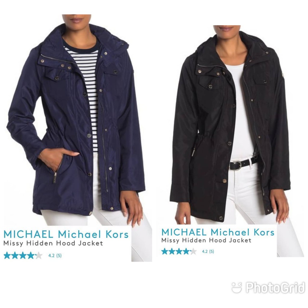 Michael Kors missy hidden hood jacket 