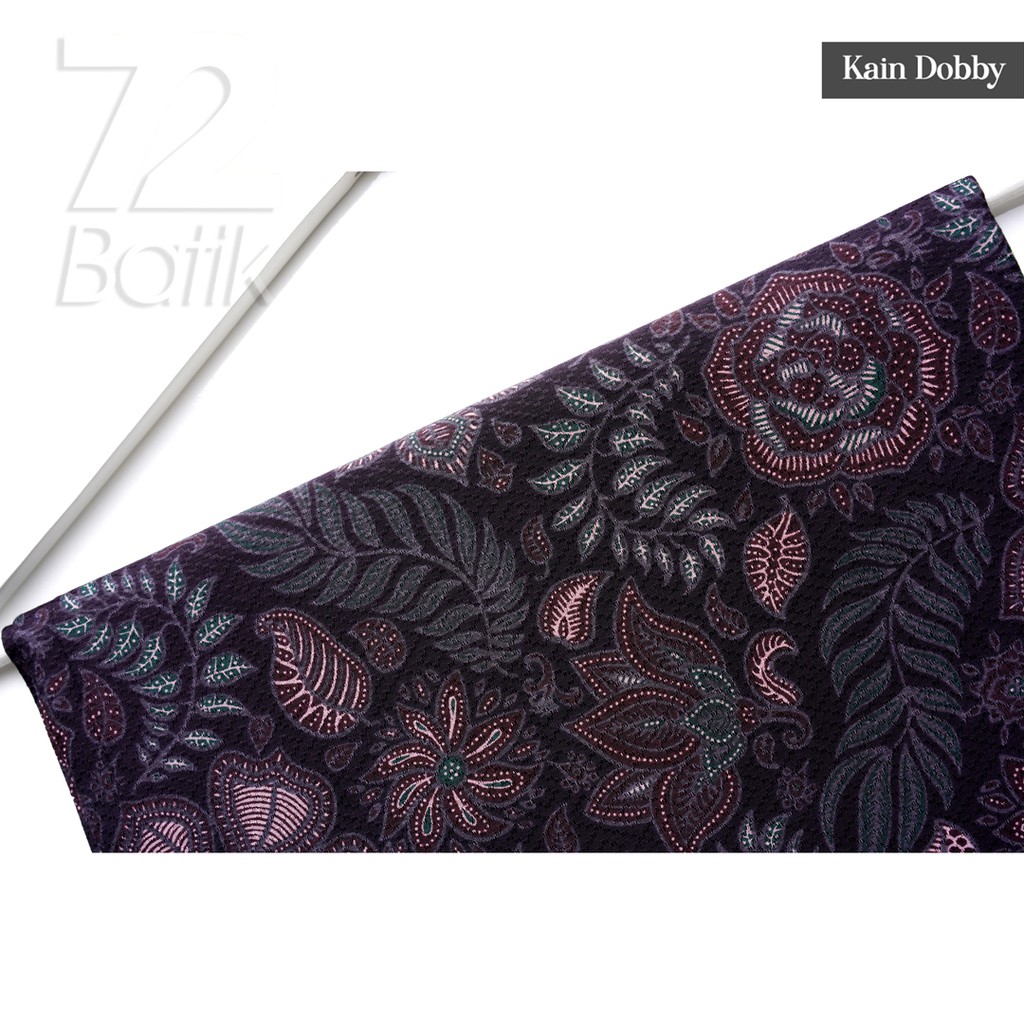 KAIN BATIK PREMIUM Dobby Motif Kembang Warna Hitam Item Ireng Dolbi Dobi Doby Viscos 729360 Cap 72 Jarik Jarit Samping Kebat Panjang Batik Dobby Modern Premium Bahan Seragam Batik Pernikahan Kantor Keluarga Murah Kamen Jadi Batik Bali Lembaran