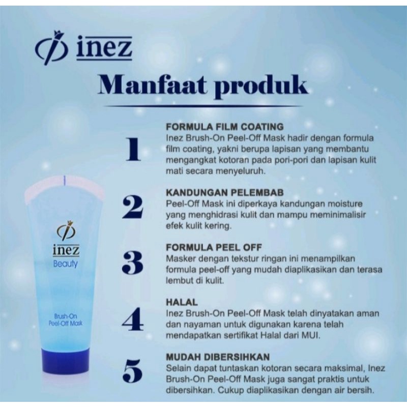 Original Masker Wajah Inez Brush-On Peel-Off Mask