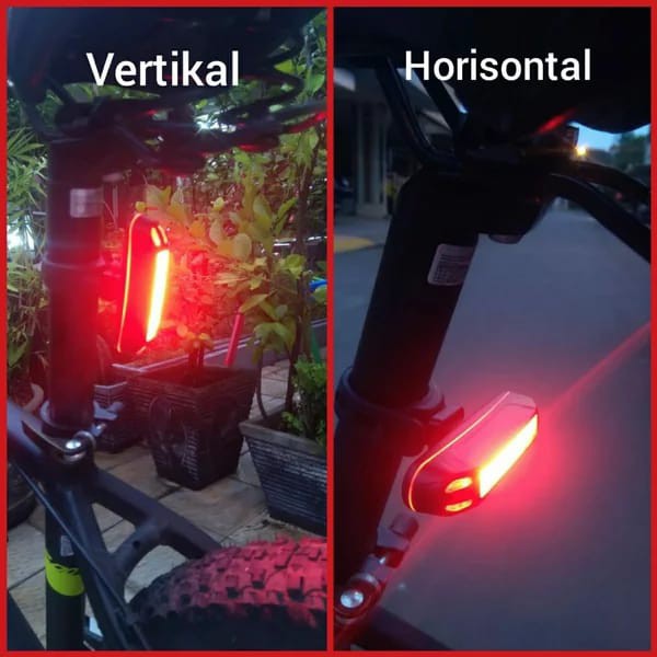 Lampu Sepeda USB Lampu Belakang Sepeda