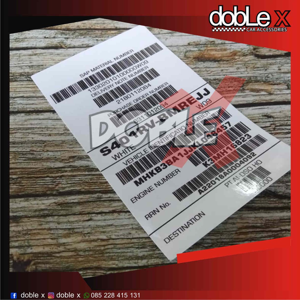 

STICKER BARCODE BLINDVAN WHITE