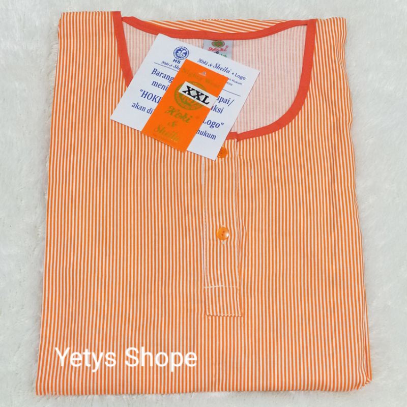 Hoki&Sheila Jumbo LD120 C3/4 Baju Tidur Piyama Fit XXL [Part 1]-Salur HS Oren